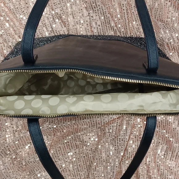 Kate Spade Black Glitter Tote Bag - Picture 2 of 3